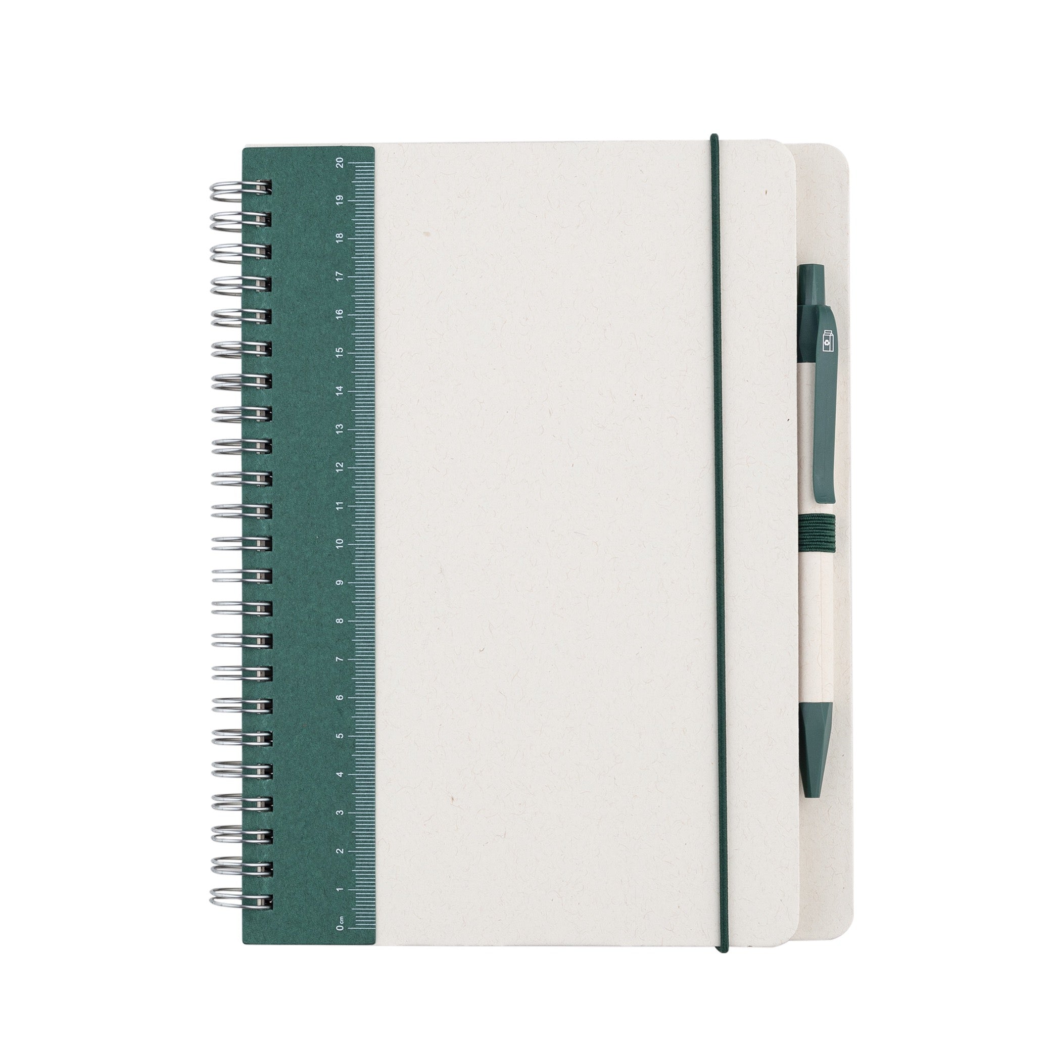 MILKY NOTE - A5 Hard Cover Spiral Notebook with Milk Paper and Ruler