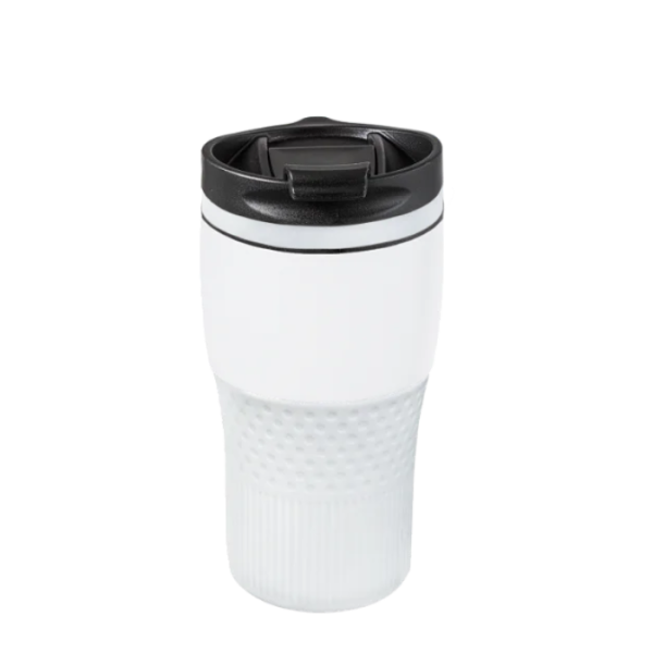 BAYAMO MEZZO White - Premium 320ml Double Wall Thermal Mug with Customizable Grip