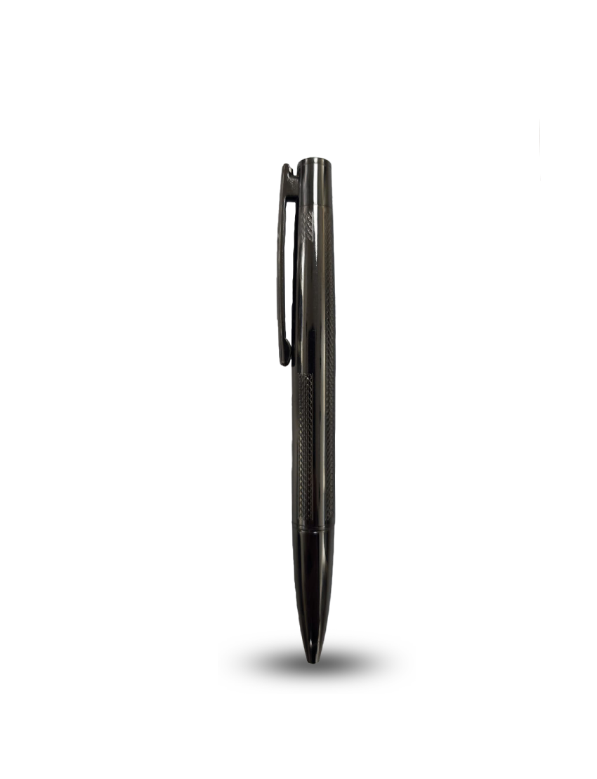 ELEGANT PEN - Premium Twist Gunblack Metal Pen with Blue Ink and Branding Area