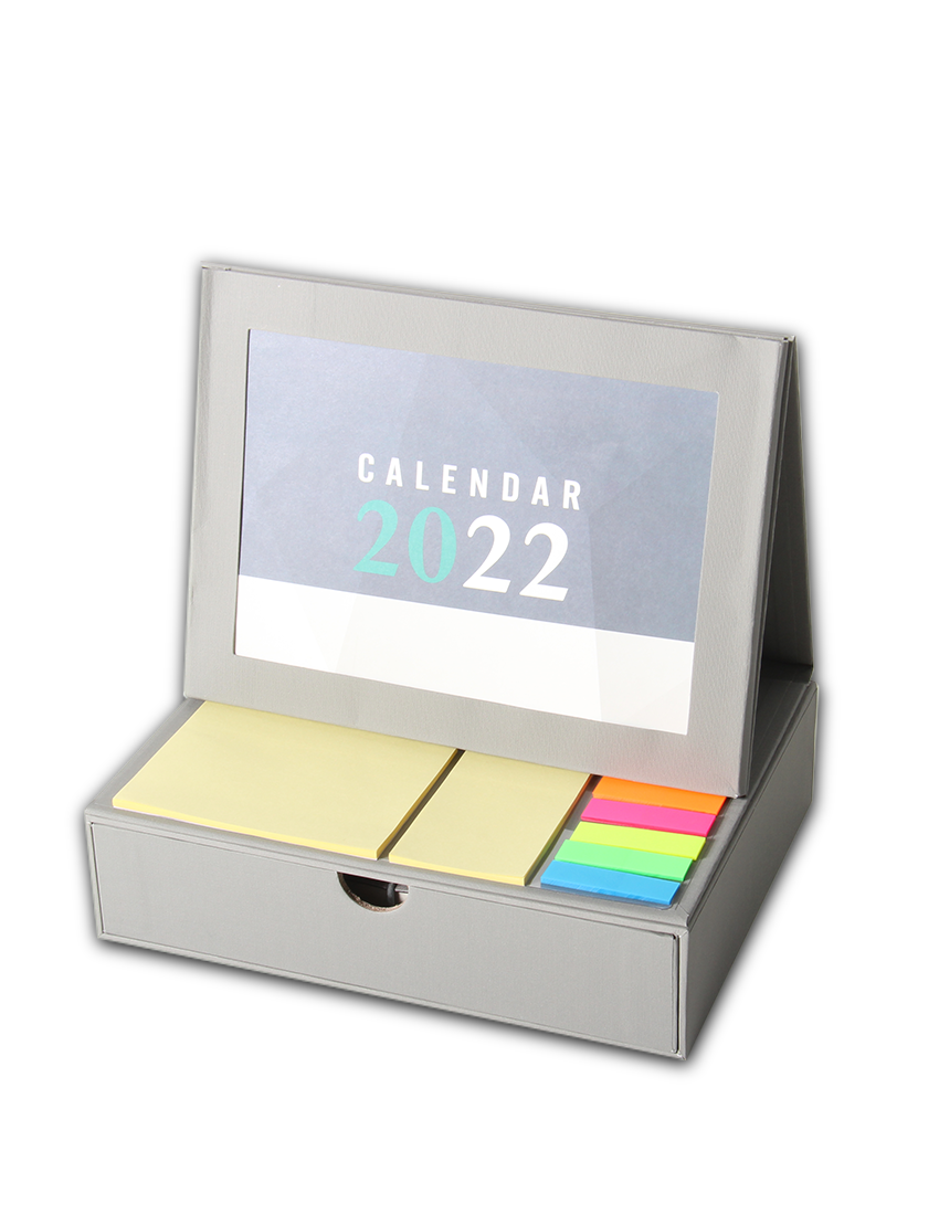 GIFTI BOX ORGANIZER - Elegant Desktop Organizer with Calendar, Notebook, and Accessories