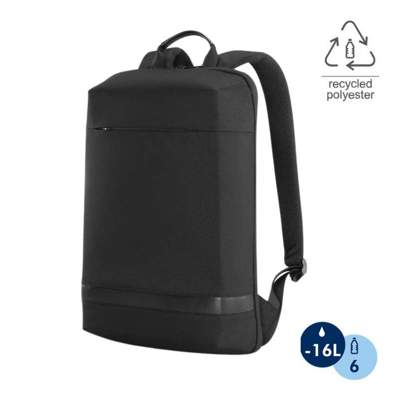 Slim RPET 15.6" Laptop Backpack - Black
