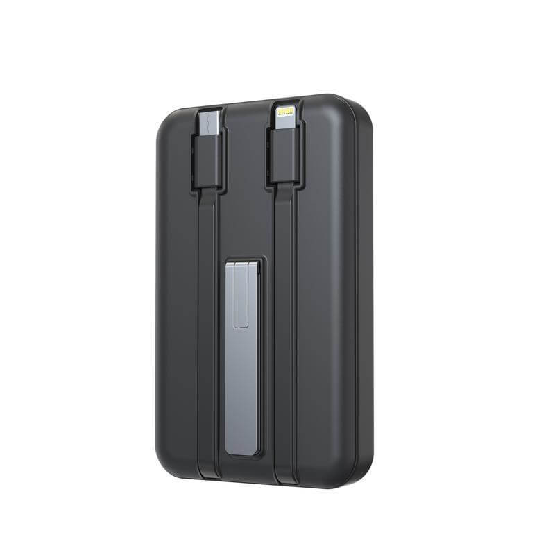 10000mAh Mag Wireless Powerbank with Inbuilt Cables- memorii