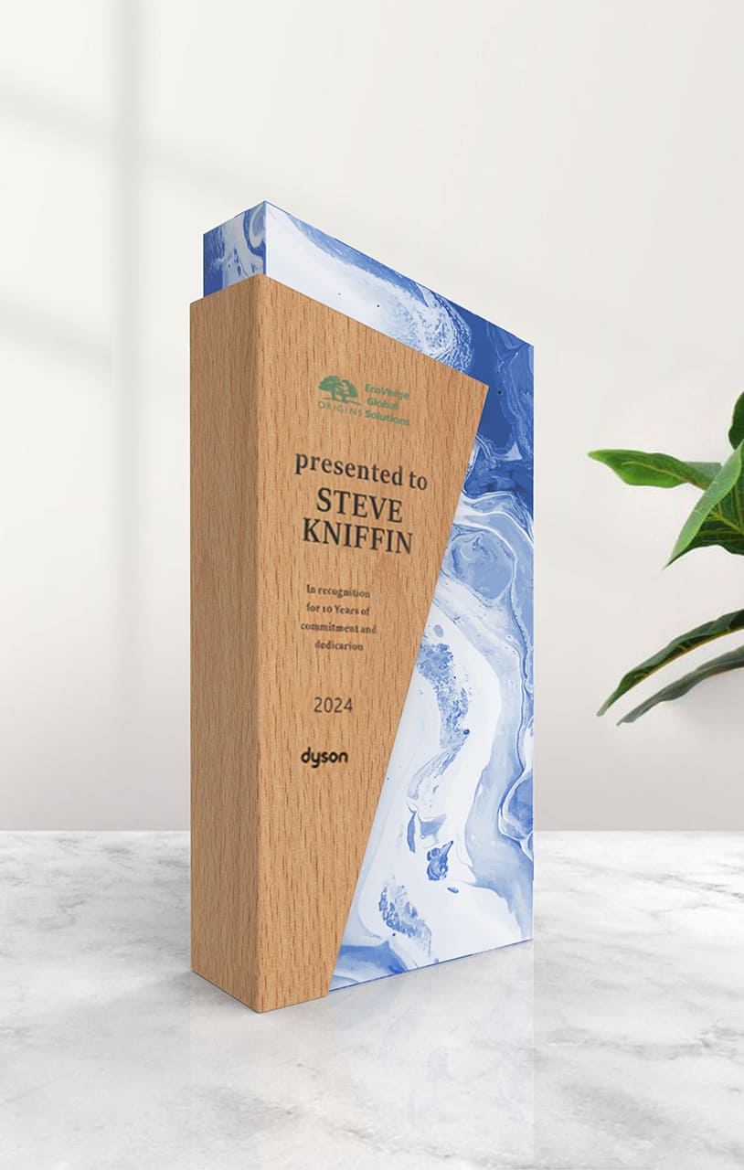Recycled Award - Ocean Swirl