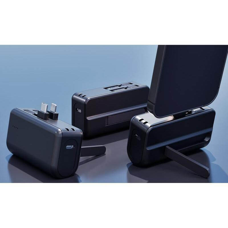 4500mAh Mini Powerbank with Inbuilt Cable and Phone Stand memorii®