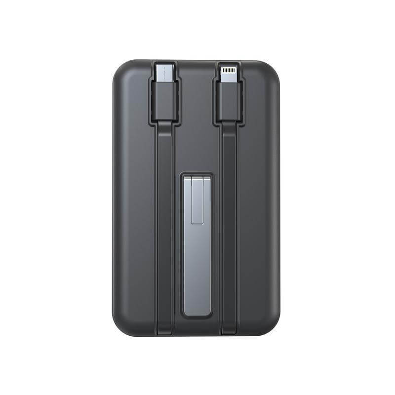 10000mAh Mag Wireless Powerbank with Inbuilt Cables- memorii