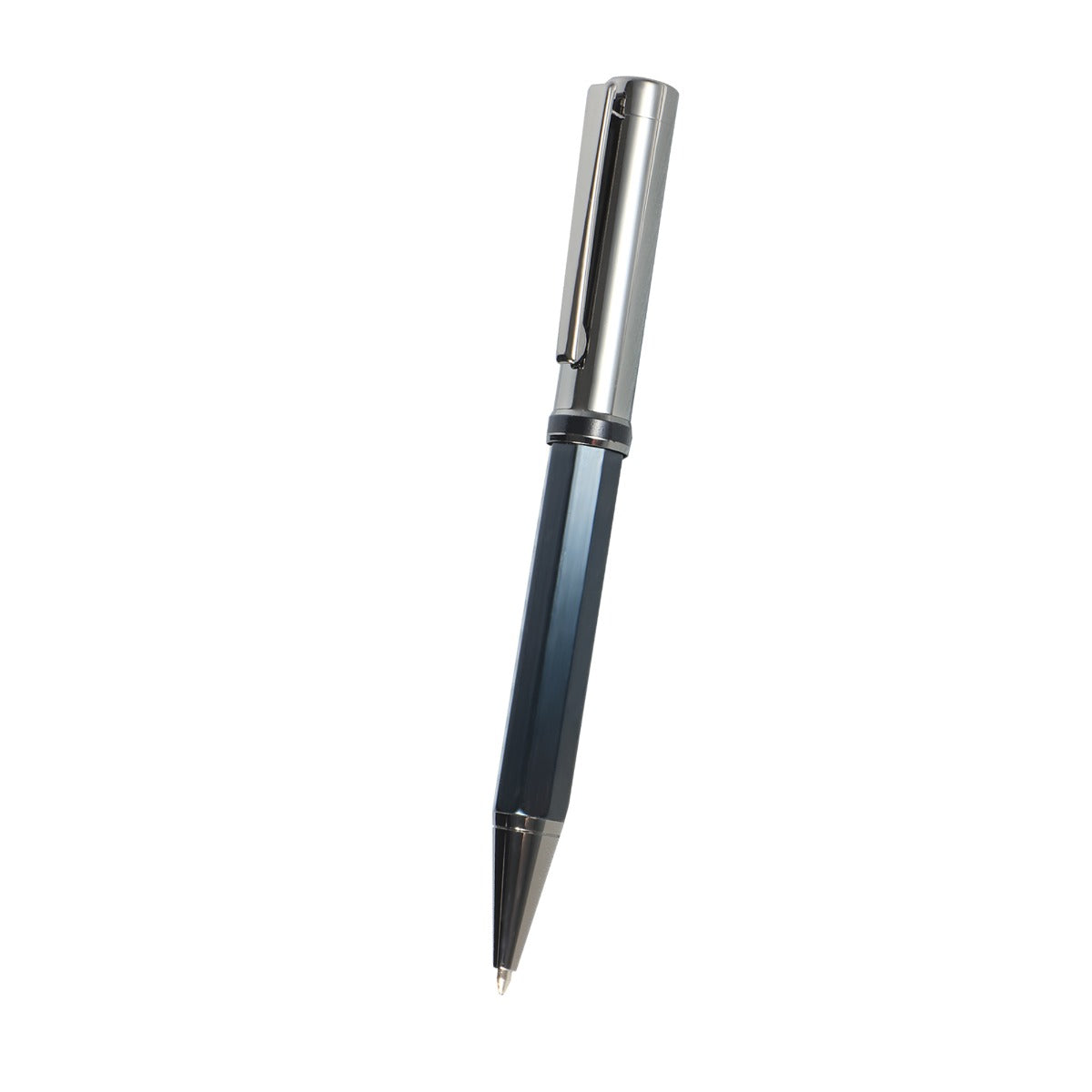 ALLURE PEN - Luxury Octagon-Sided Twist Ballpoint Pen with Gunblack Accents