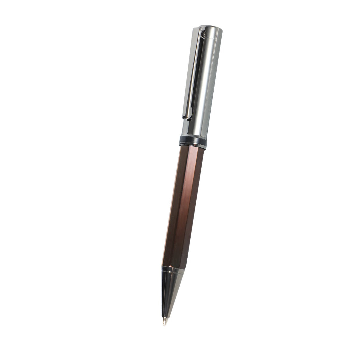 ALLURE PEN - Luxury Octagon-Sided Twist Ballpoint Pen with Gunblack Accents