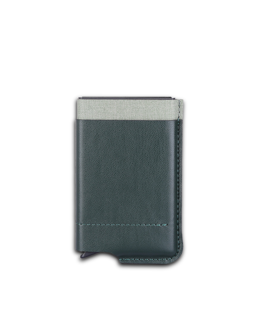 RFID CARDHOLD - Secure PU Card Holder with External Pocket for Cash and Cards