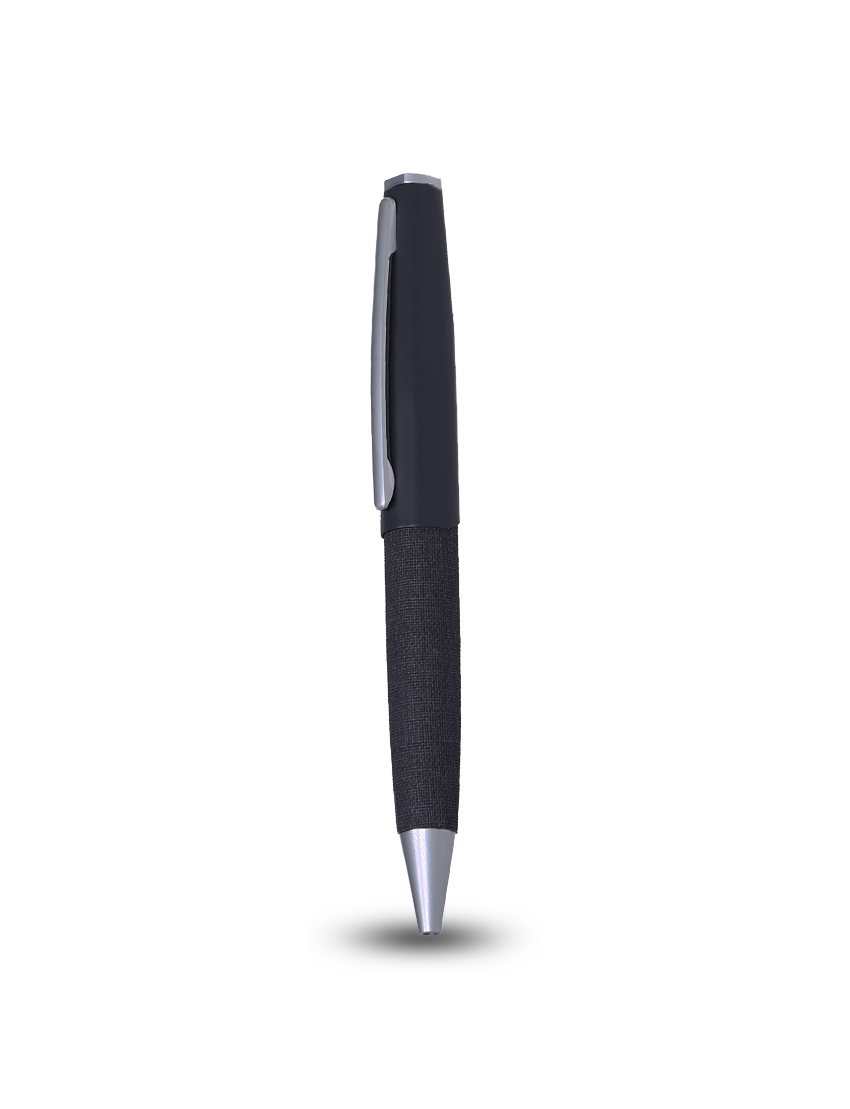 STYLISH PEN - Premium Metal Twist Pen with PU Coating and Blue Ink