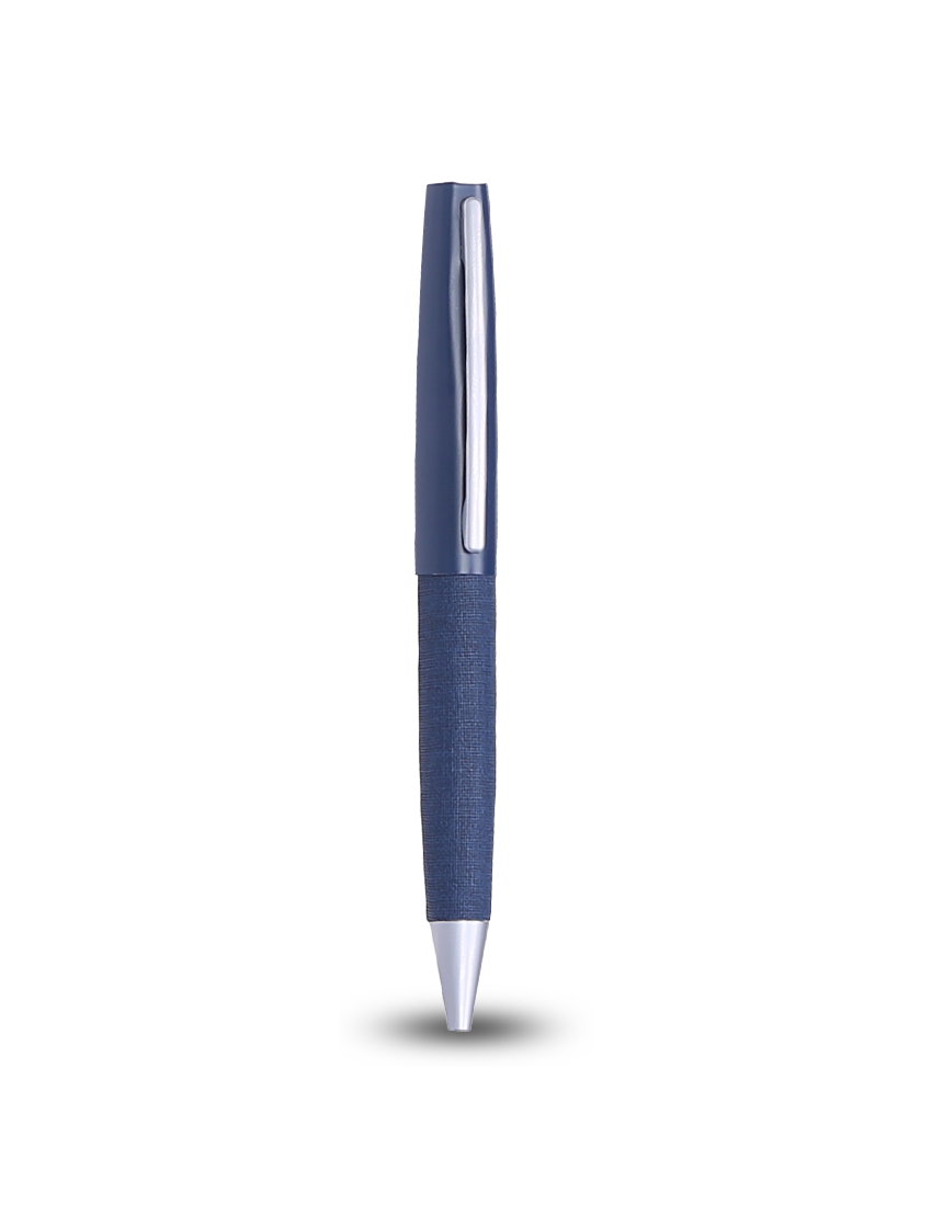 STYLISH PEN - Premium Metal Twist Pen with PU Coating and Blue Ink