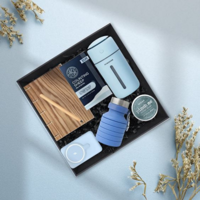 Curated Sets Premium corporate gift boxes with curated items for a memorable unboxing. Welcome kits, tech bundles, and wellness sets for brands.