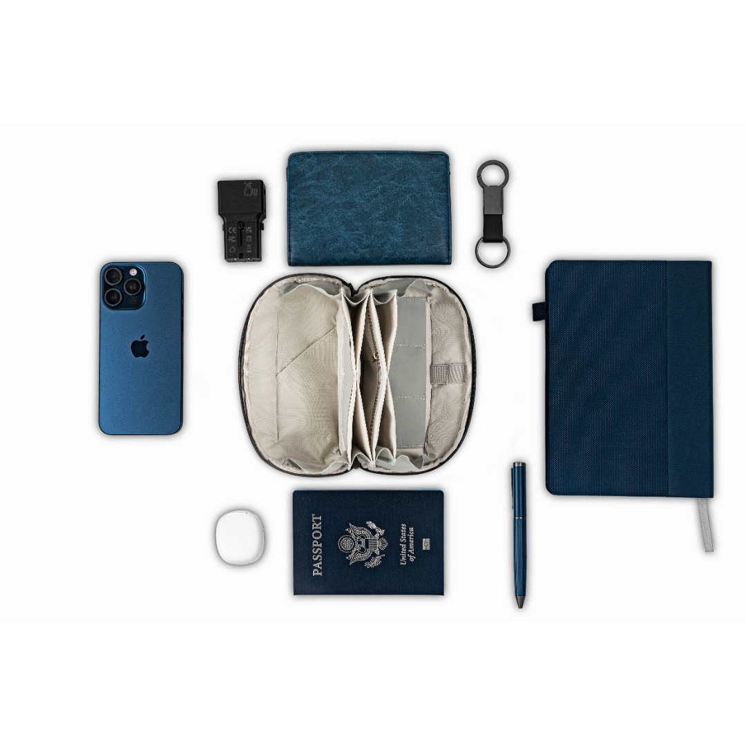 O-Elite Black Waterproof Electronics Organizer Bag