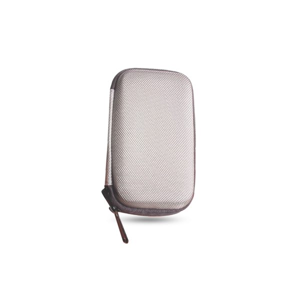 SILVER SMALL POUCH - Stylish Organizer with Elastic Holders and Durable Zipper