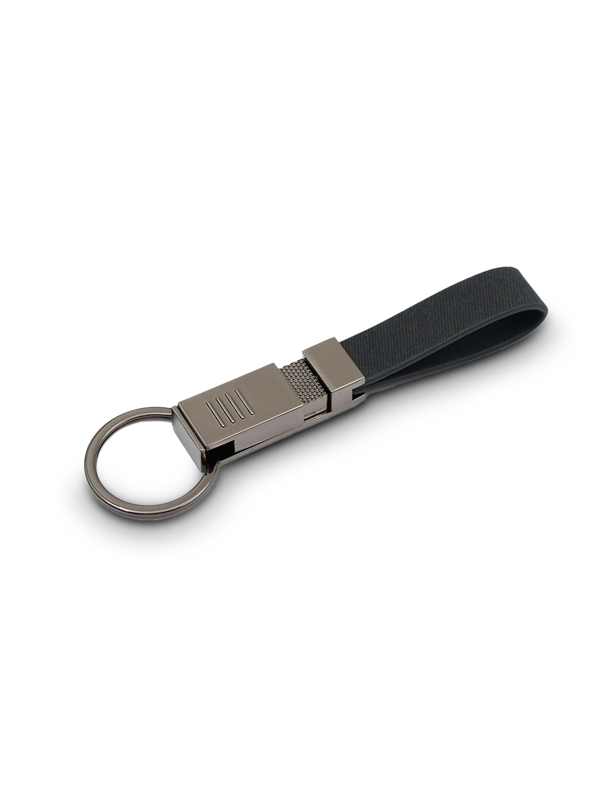 CHIC KEYCHAIN - Innovative Slide-Down Keyholder in PU and Gunblack Metal