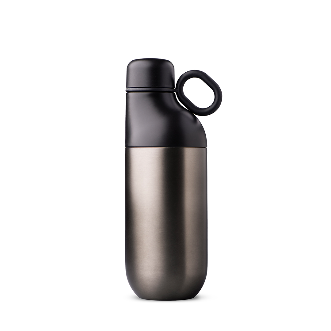 HOOKIPA – Smart Sustainable 2-in-1 Hydration Set with 500ml Bottle & 330ml Tumbler, Recycled Stainless Steel