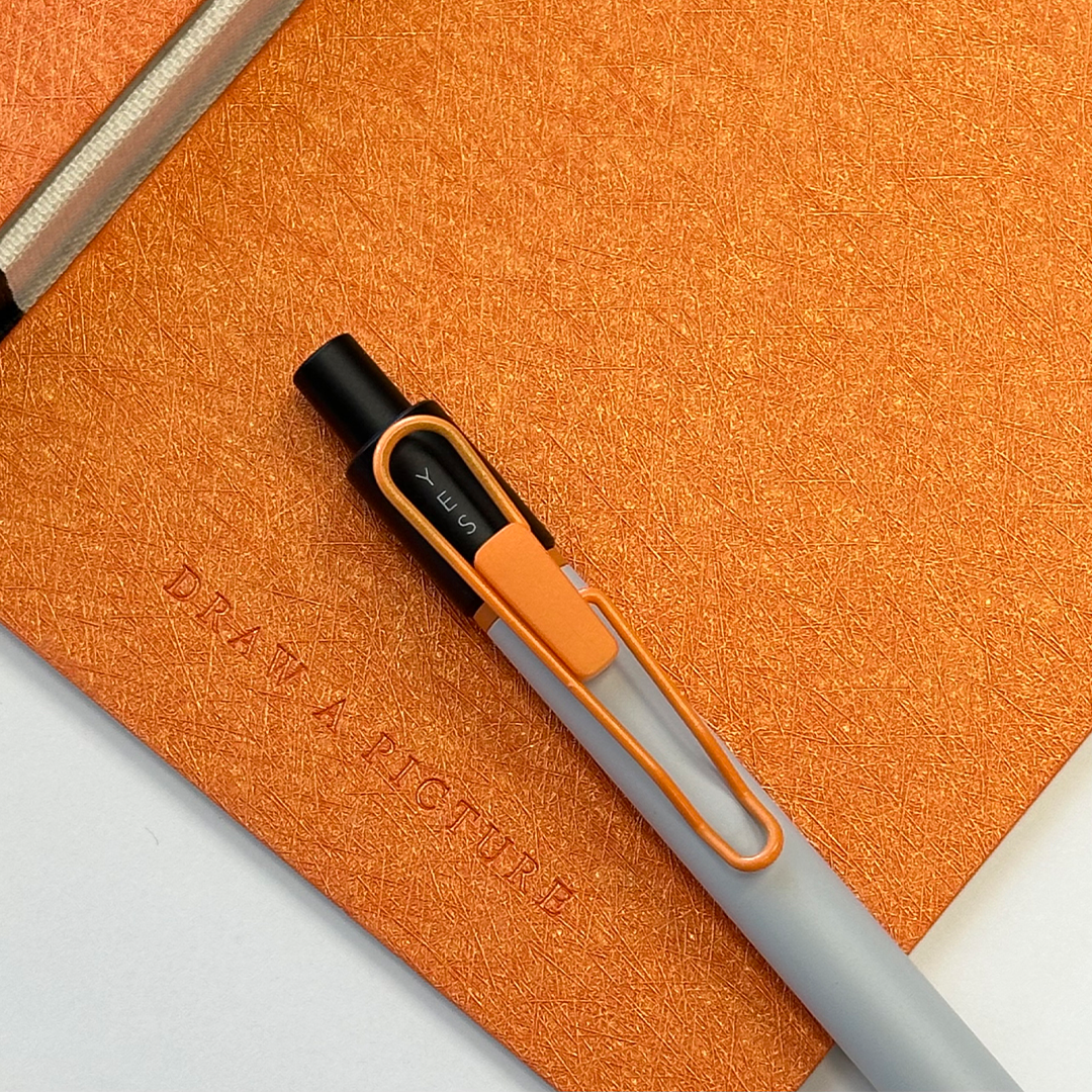 HEXASPINNER PEN – Push Action Ballpoint Pen with Hexagonal Fidget Spinner, Matte Lacquered Aluminum Barrel