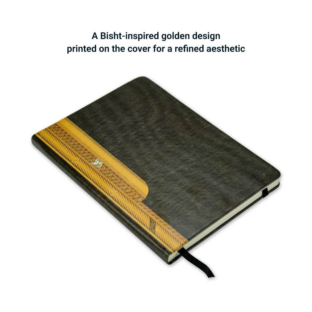 Arabic Bisht Style Notebooks — A5 Hard Cover with Elastic Band, Bookmark & Pen Holder