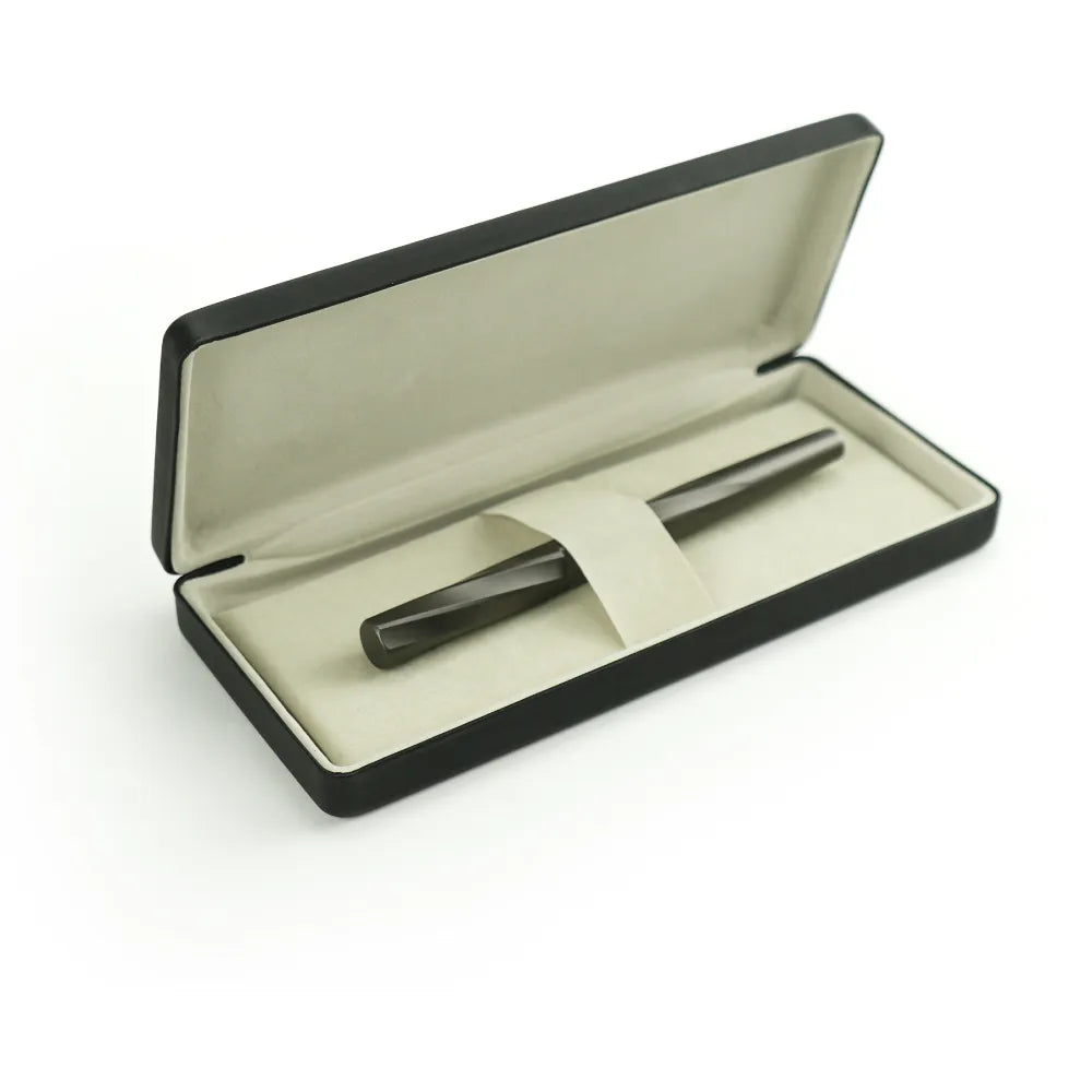 Black Pen Box in PU Leather with Soft Velvet Interior