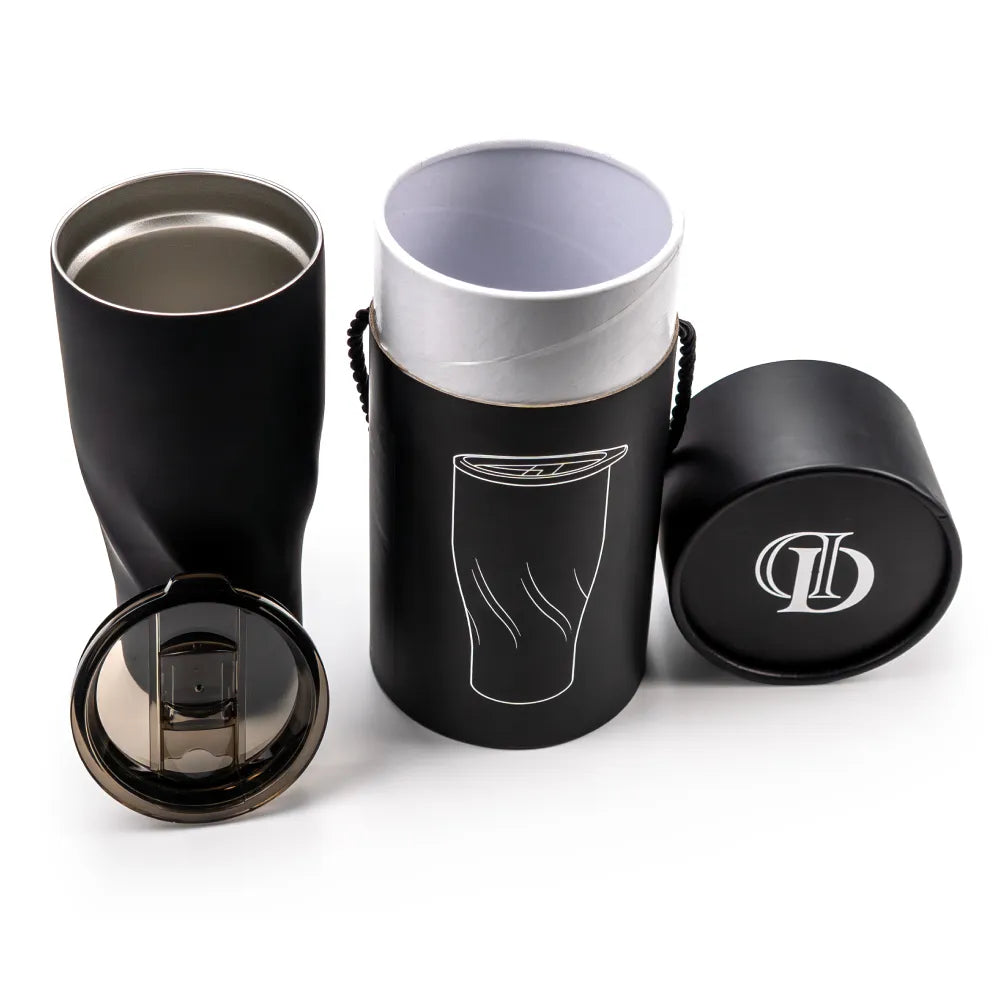 Dorniel Designs Tumblers with Transparent Lid, Recycled Stainless Steel - 540ml