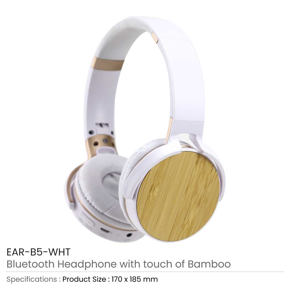 Bluetooth Headphone with Bamboo Touch