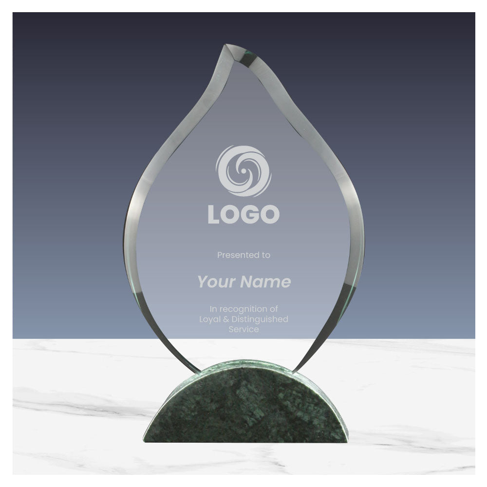 Flame Shaped Crystal & Marble Awards