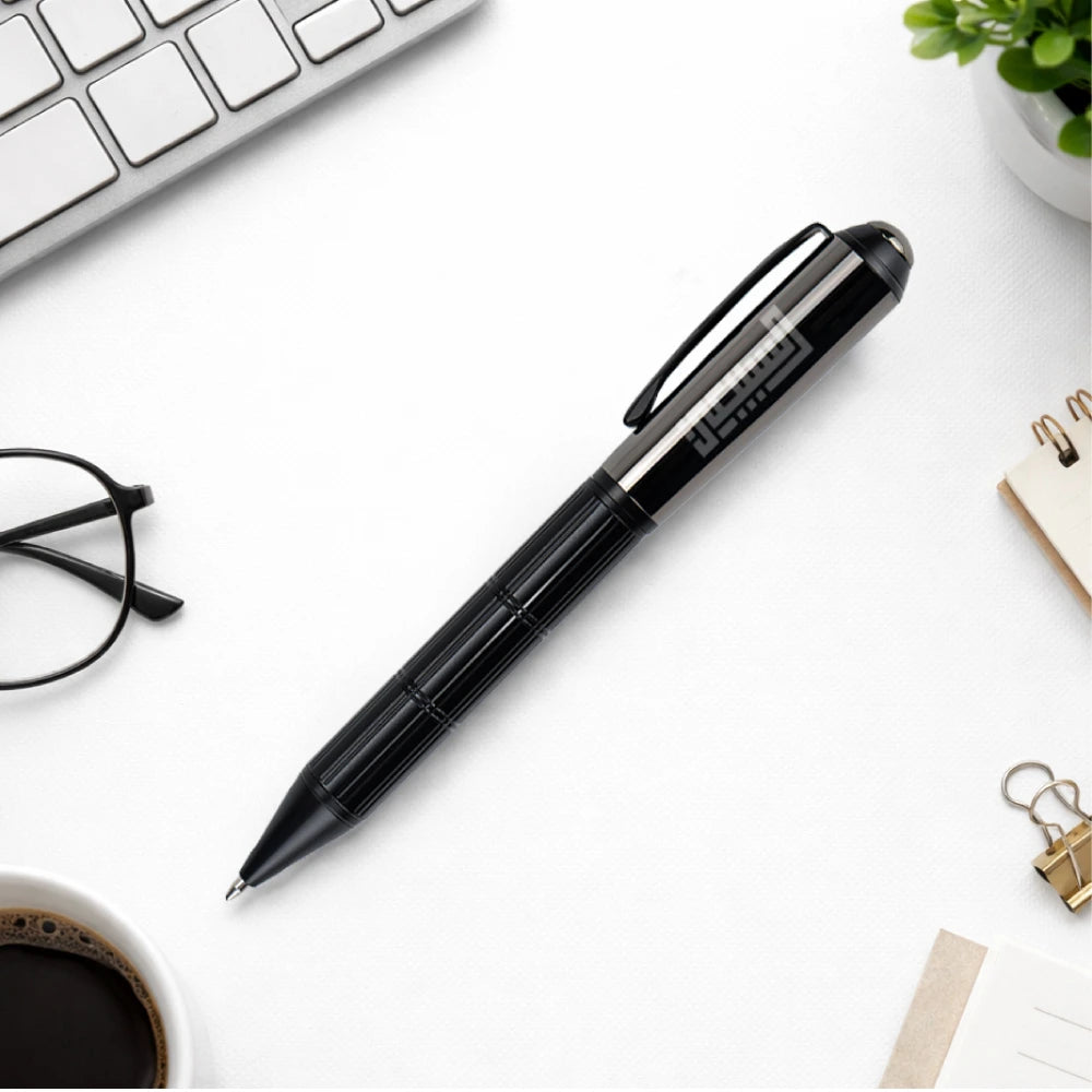 Dorniel Designs Brand Pens, Matte Black, Twist Action, Blue Ink