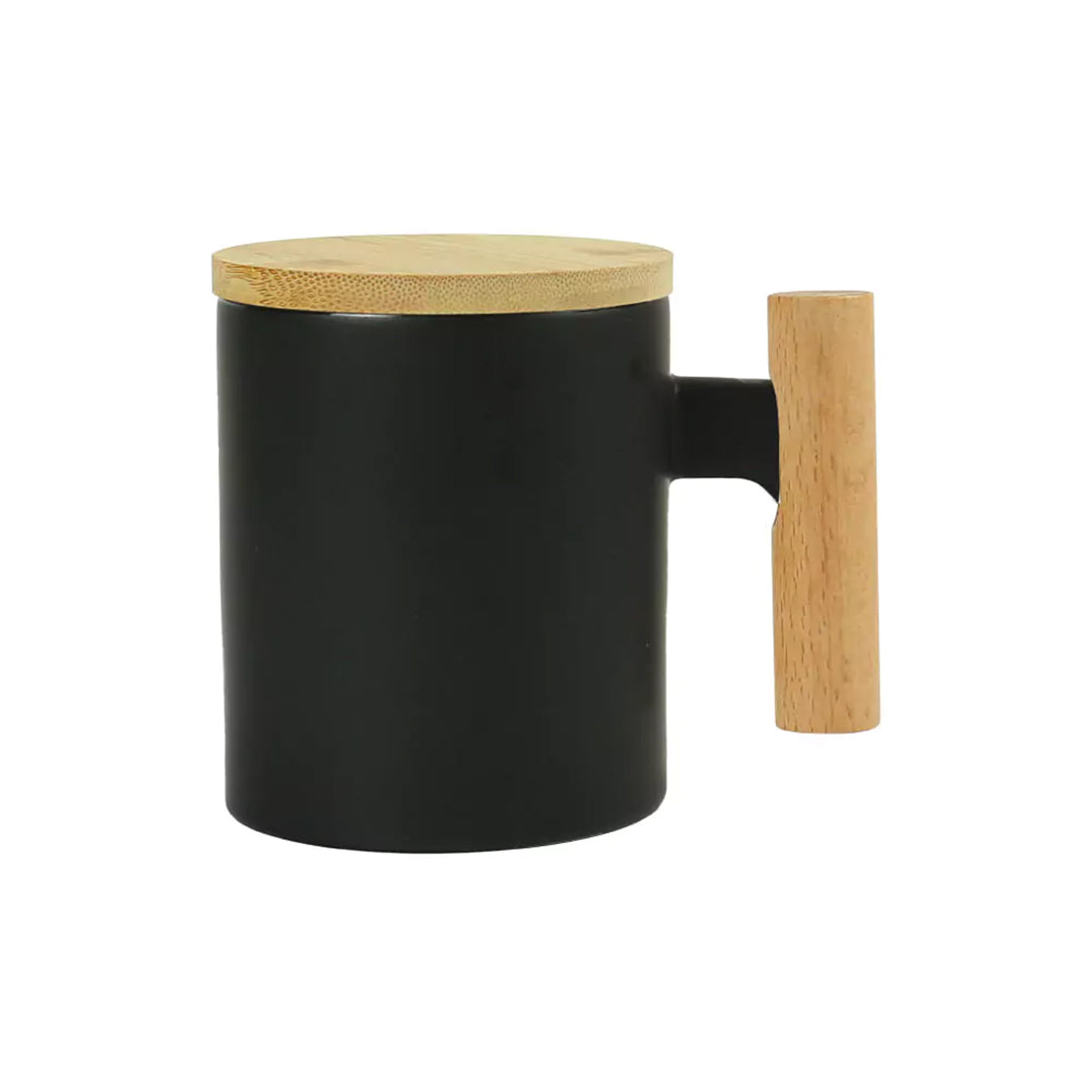 Coffee Mugs with Bamboo Handle and Lid 380ml