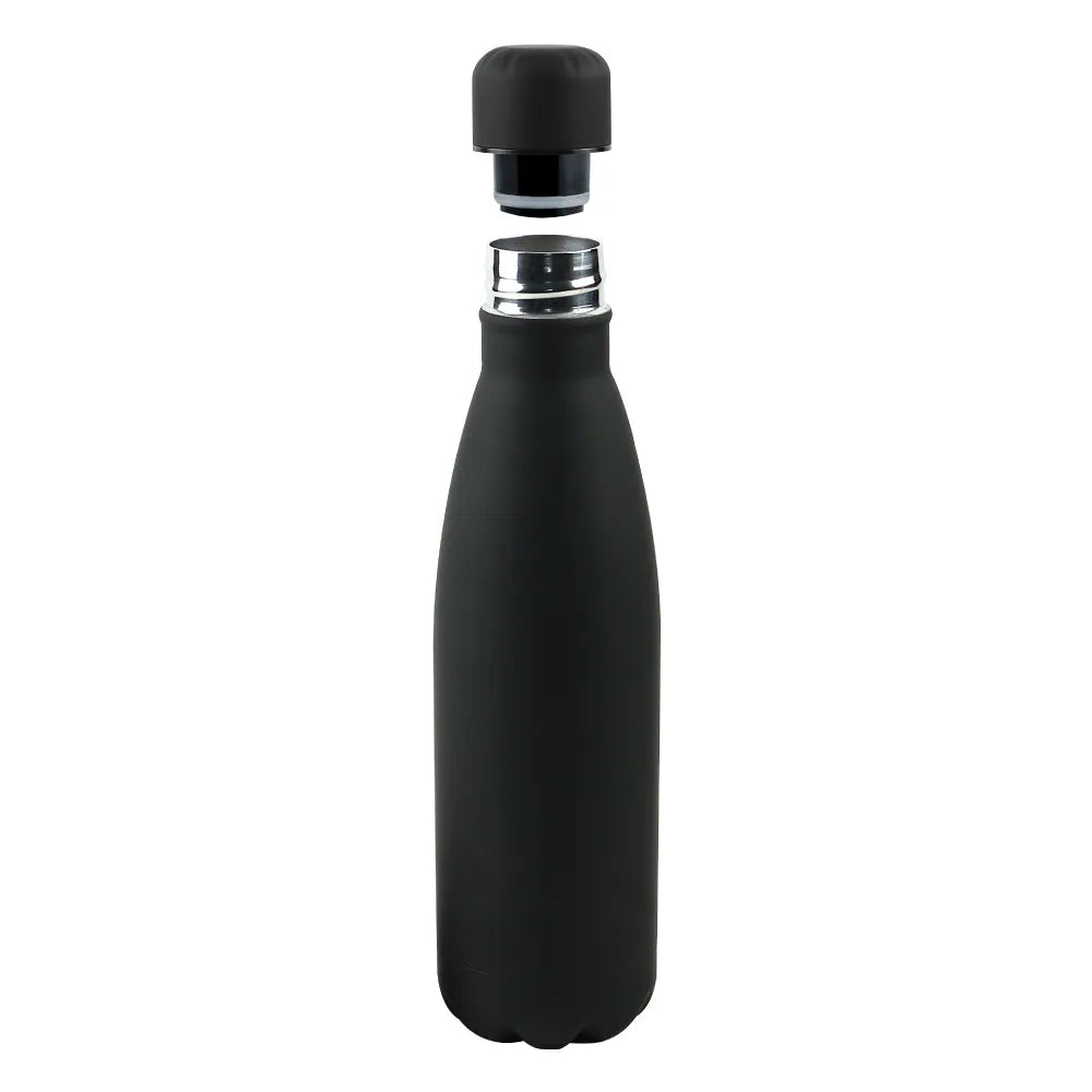 Premium Soft Touch Matt Cola Bottles in Stainless Steel 500ml