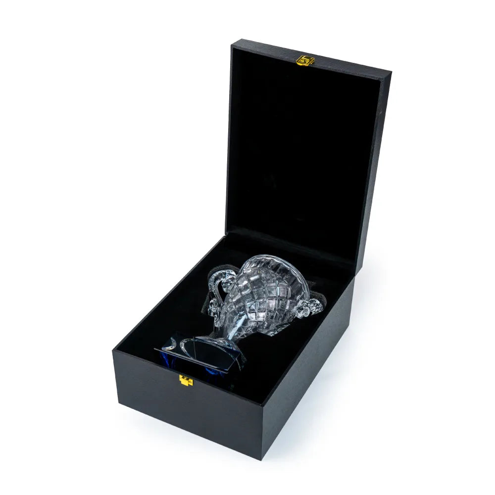 Large Crystal Glass Trophy Cup with Chocolate Gift Edition