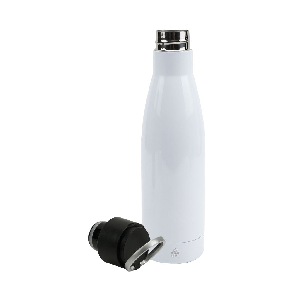 Double Wall SS Bottles, Twist-off Lid, SS Foldable Handle, 500ml