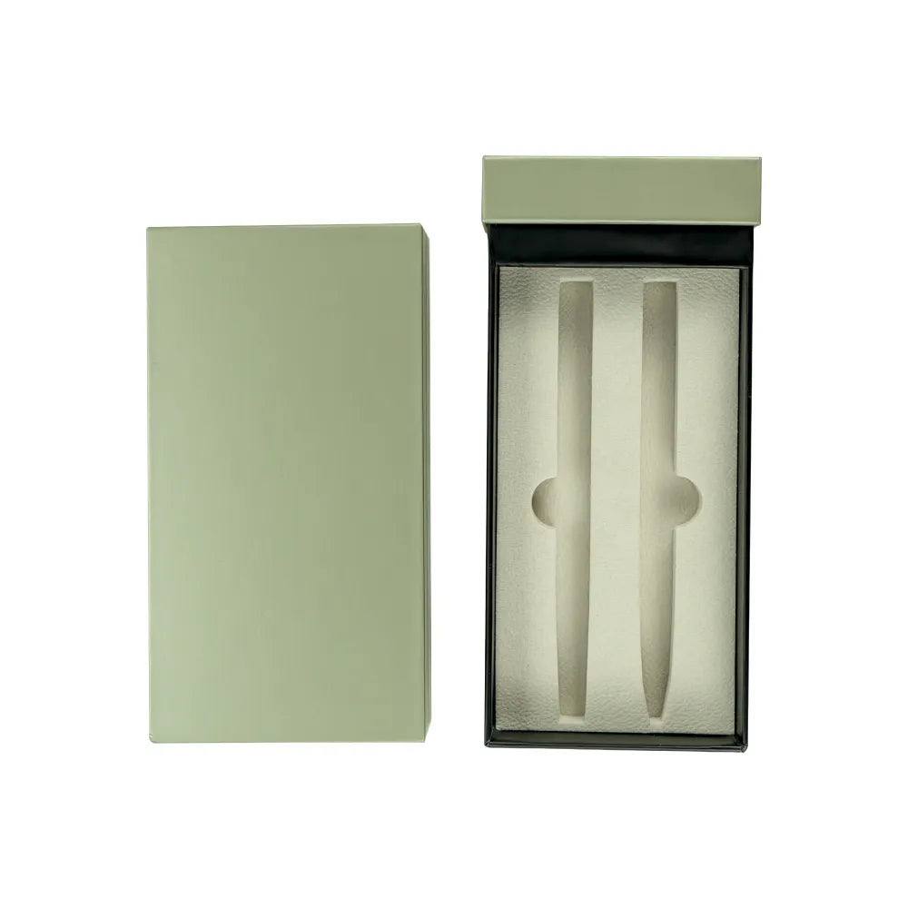 Dual Pen Box Slide to Open in Hard Cardboard Material