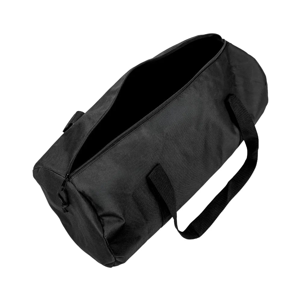 Duffle Gym Bags in Black with Zipper Closure