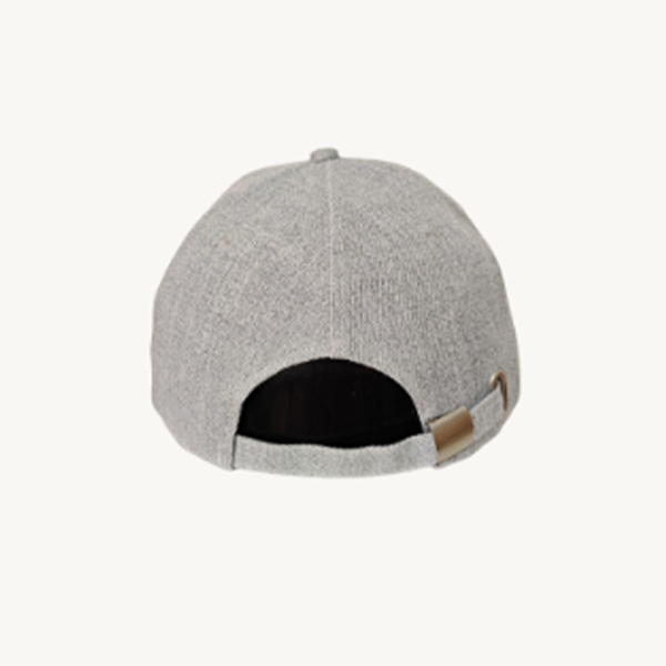 ROMA Grey - High-Quality 6-Panel Cap with Adjustable Velcro Closure