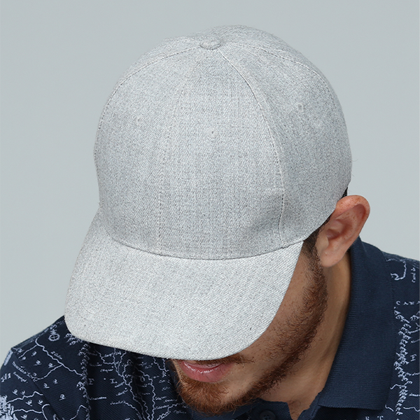 ROMA Grey - High-Quality 6-Panel Cap with Adjustable Velcro Closure