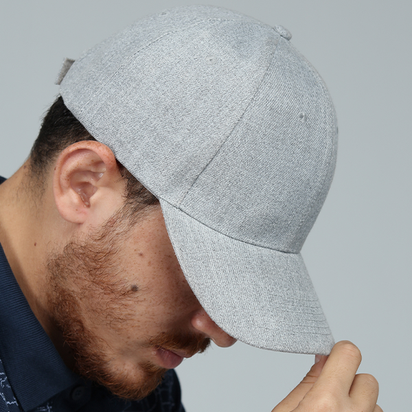 ROMA Grey - High-Quality 6-Panel Cap with Adjustable Velcro Closure