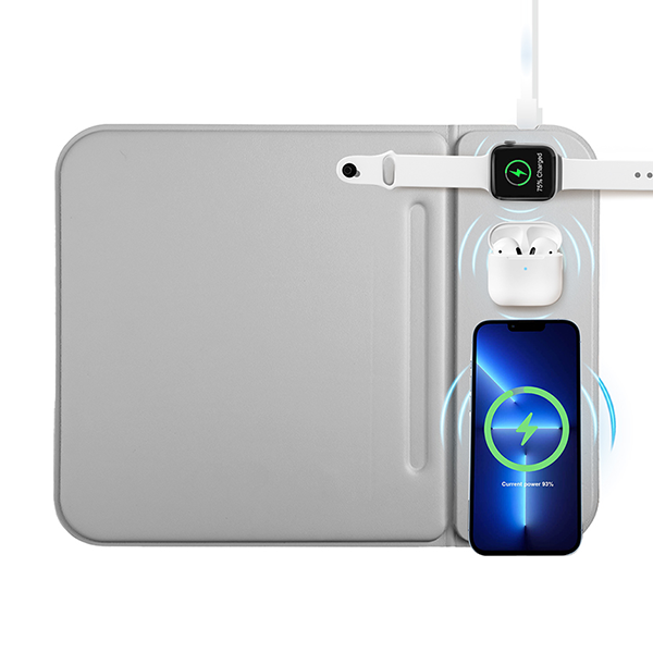 MAG-PAD - 3-in-1 MagSafe Mousepad with Wireless Charging for Mobile Devices