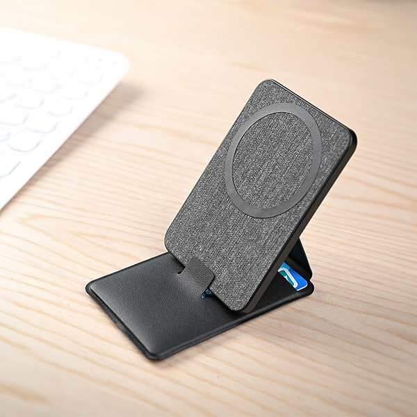 SMART ID Dark Grey - Versatile ID Holder with Built-in Tracker and Phone Stand