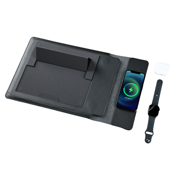 LAP-HOLD Dark Grey - Multifunctional Laptop Sleeve with 3-in-1 MagSafe Charger