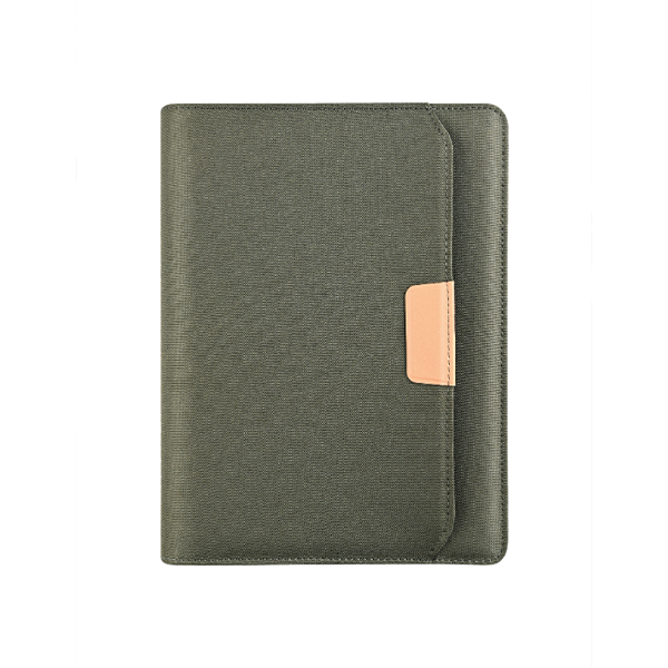 RPET B5 Portfolio - Notebook with Document Organizer and Zipper Closure