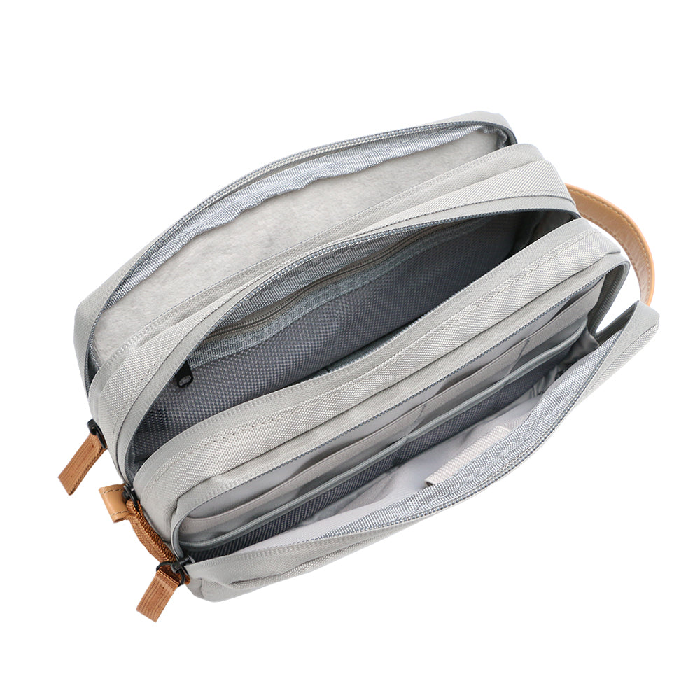 RPET HAMZA – Compact Water-Resistant Travel Pouch with Padded & Mesh Pockets for Organized Tech Accessories