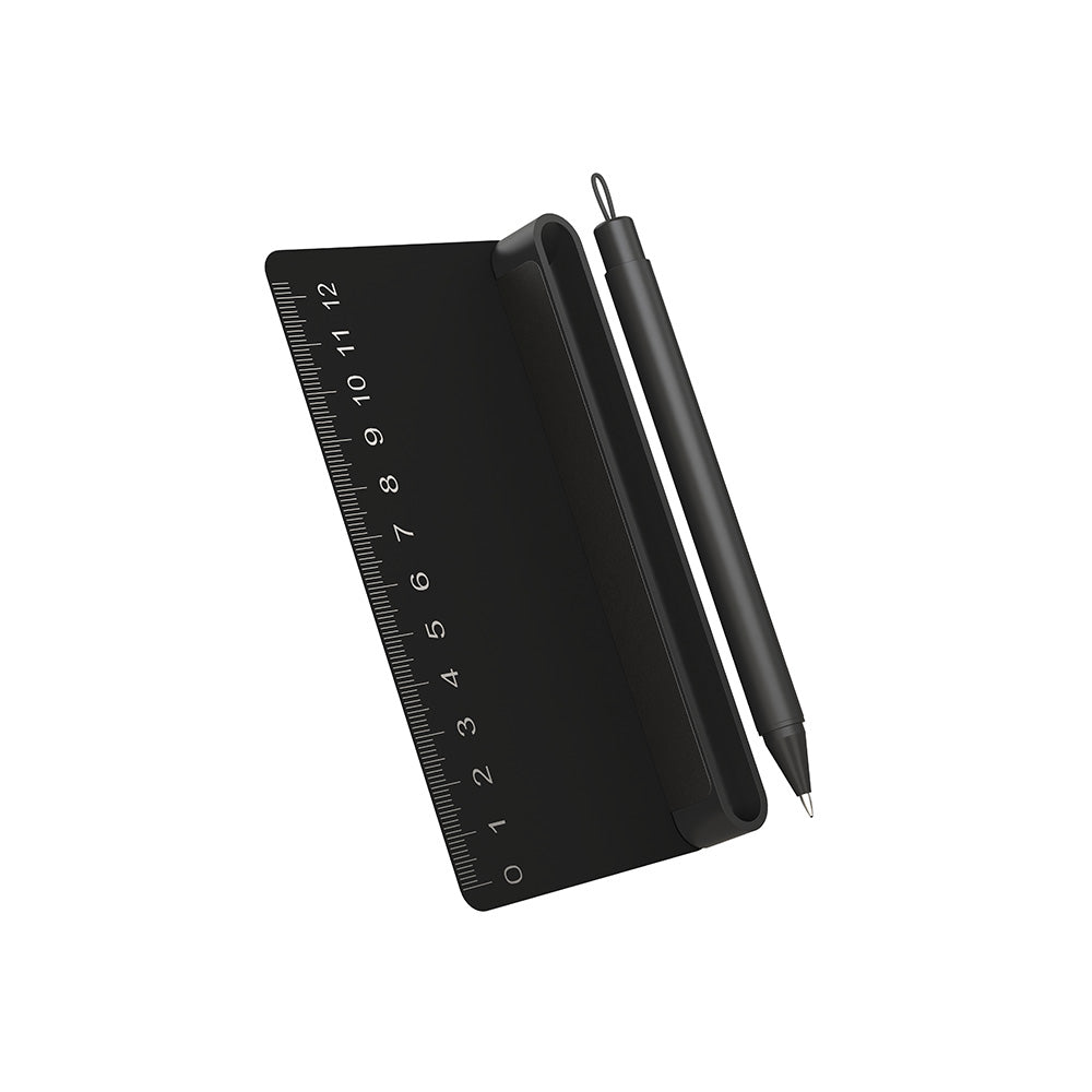 NOTECASE – A5 Recycled PU Notebook with 96 Sheets, Built-in Phone Stand & Ruler