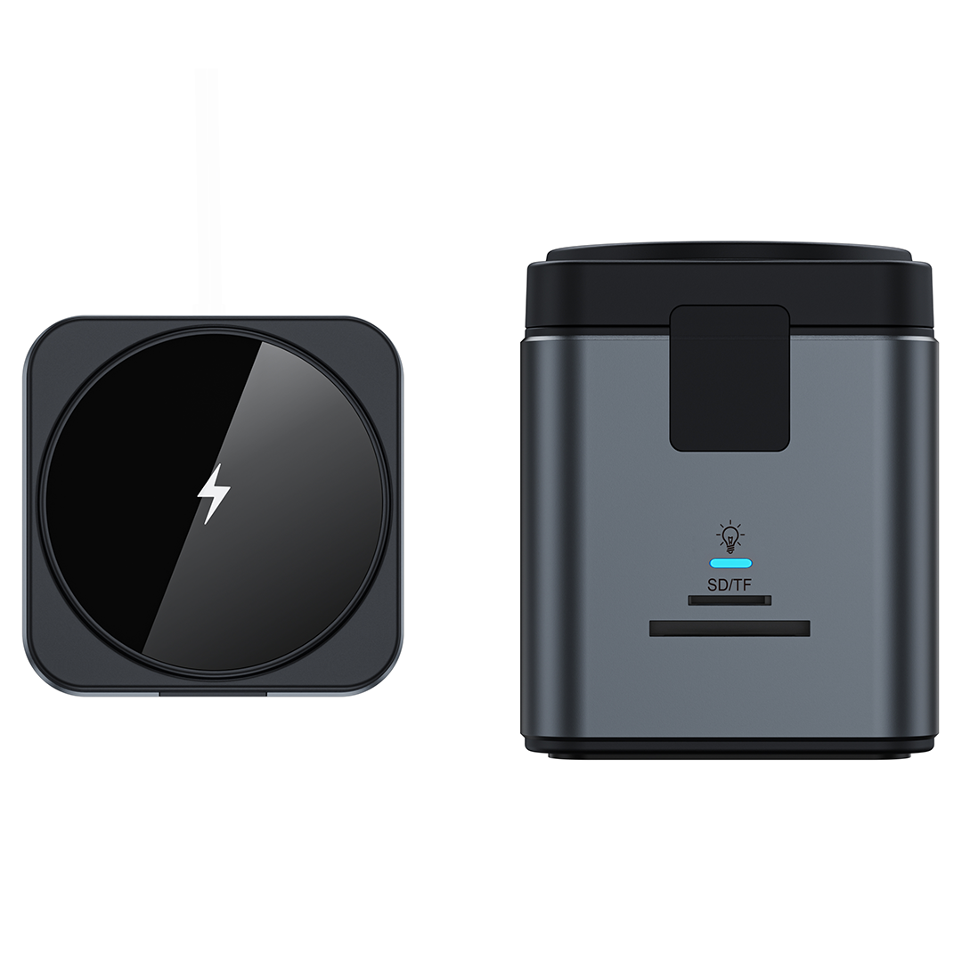 8n1 HUB – Gunmetal Multi-Port Charging Hub with Integrated MagSafe Wireless Charging & 100W Type-C Power
