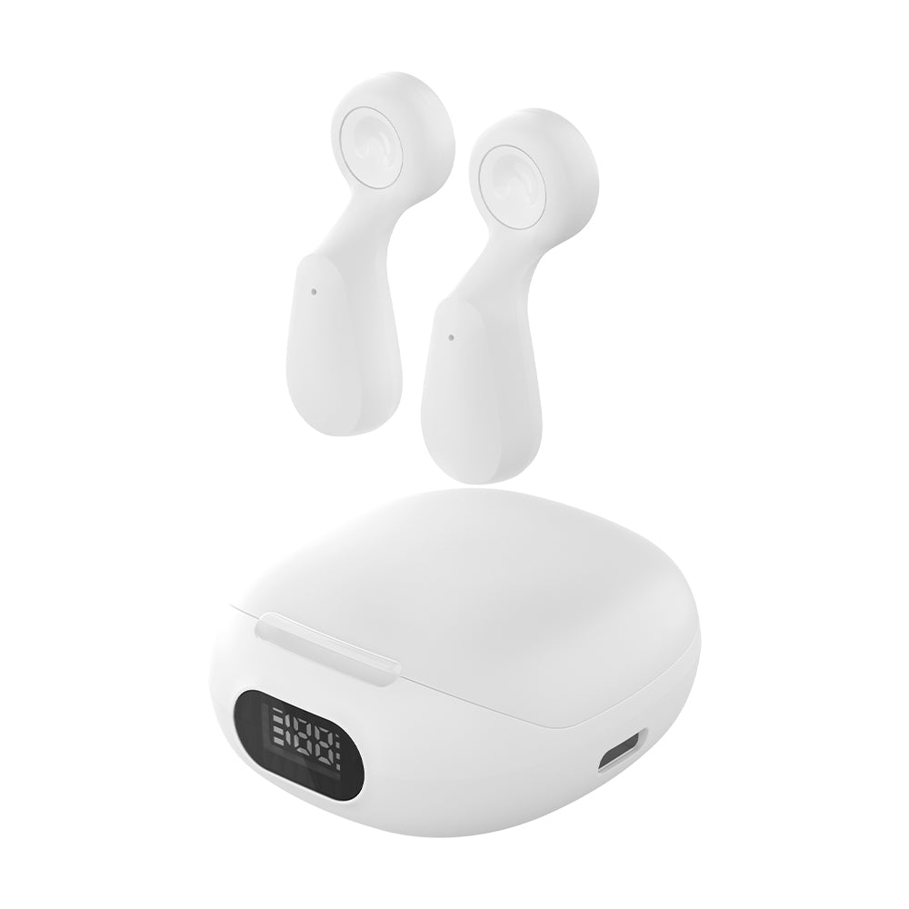 BUDSY – Compact TWS Bluetooth 5.4 Earbuds with 13mm Stereo Speakers, Touch Controls & Digital Battery Display