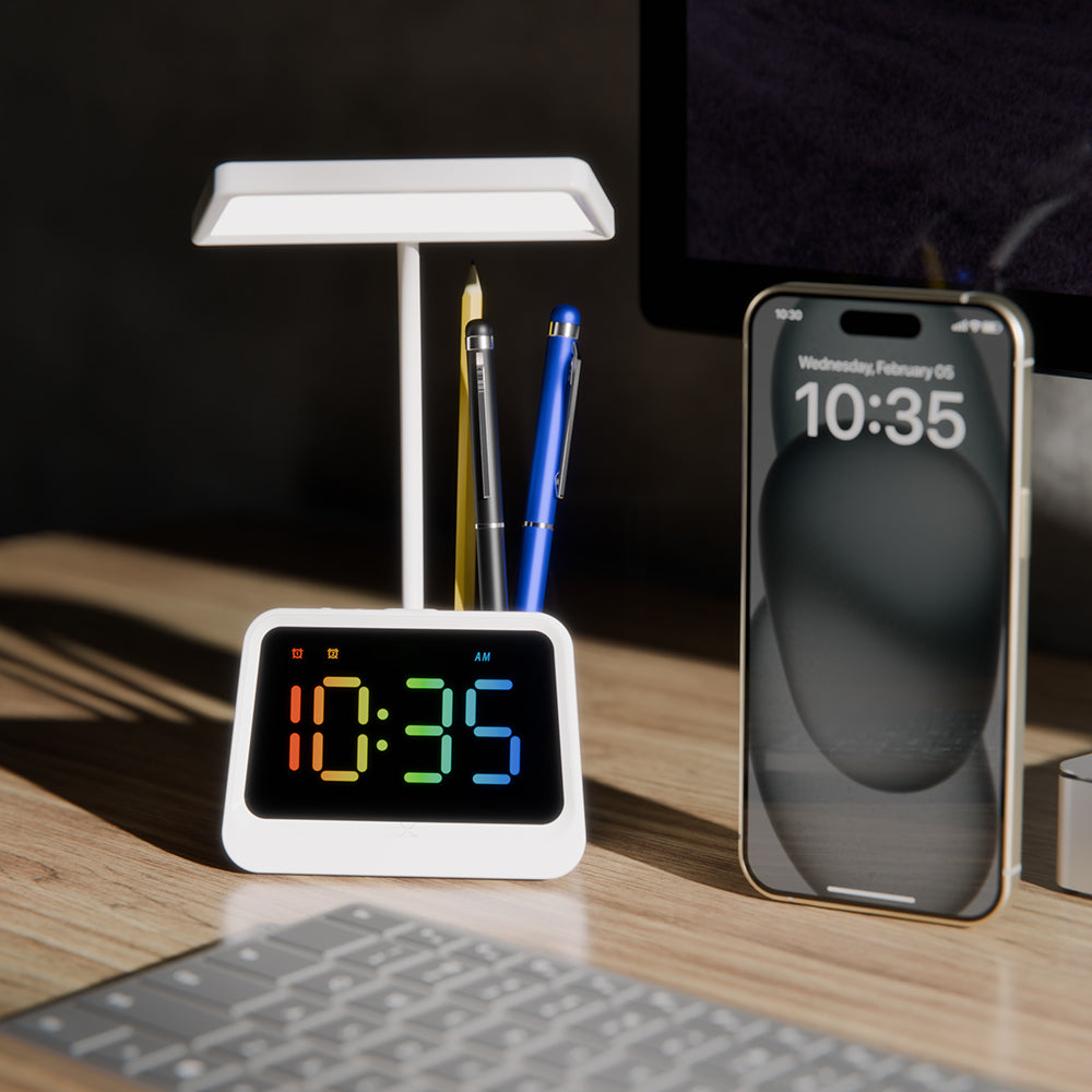 CLAMP – Multifunctional Bluetooth Speaker with 20-Hour Playtime, TWS, FM Radio, RGB Lighting & Phone Stand