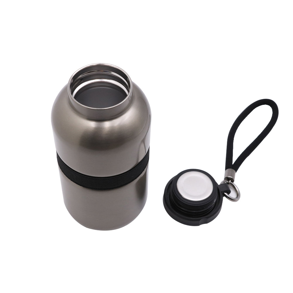 PRIME FLASK – Premium 420ml Double-Wall Stainless Steel Flask with Vacuum Insulation & Leak-Proof Silicone Seal