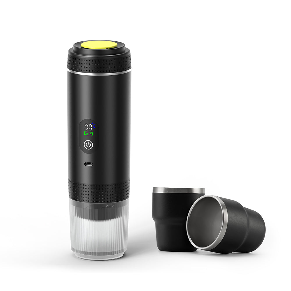 ESPRESSO-GO-SET – Compact 3-in-1 Coffee Maker with Battery Power, Dual Brew Modes & Dual Espresso Cups for On-the-Go Brewing