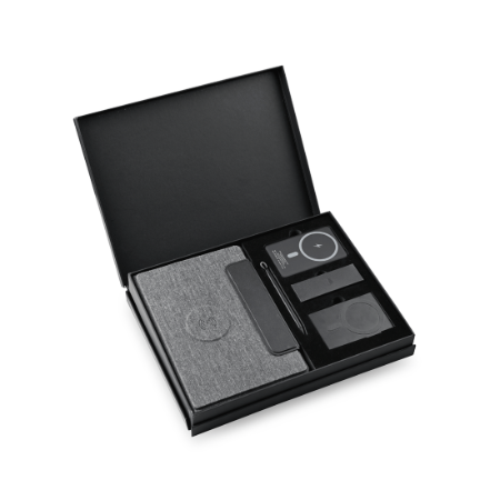 EXECUTIVE SET - Eco-Friendly Wireless Notebook, Power Bank, RFID Card Holder & Stand
