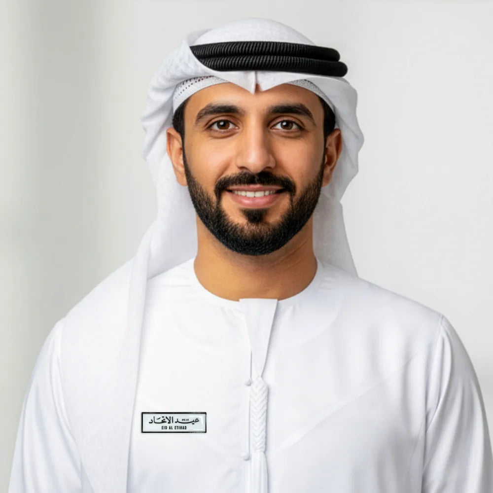 Eid Al Etihad Badges in Metal with Magnet Attachment