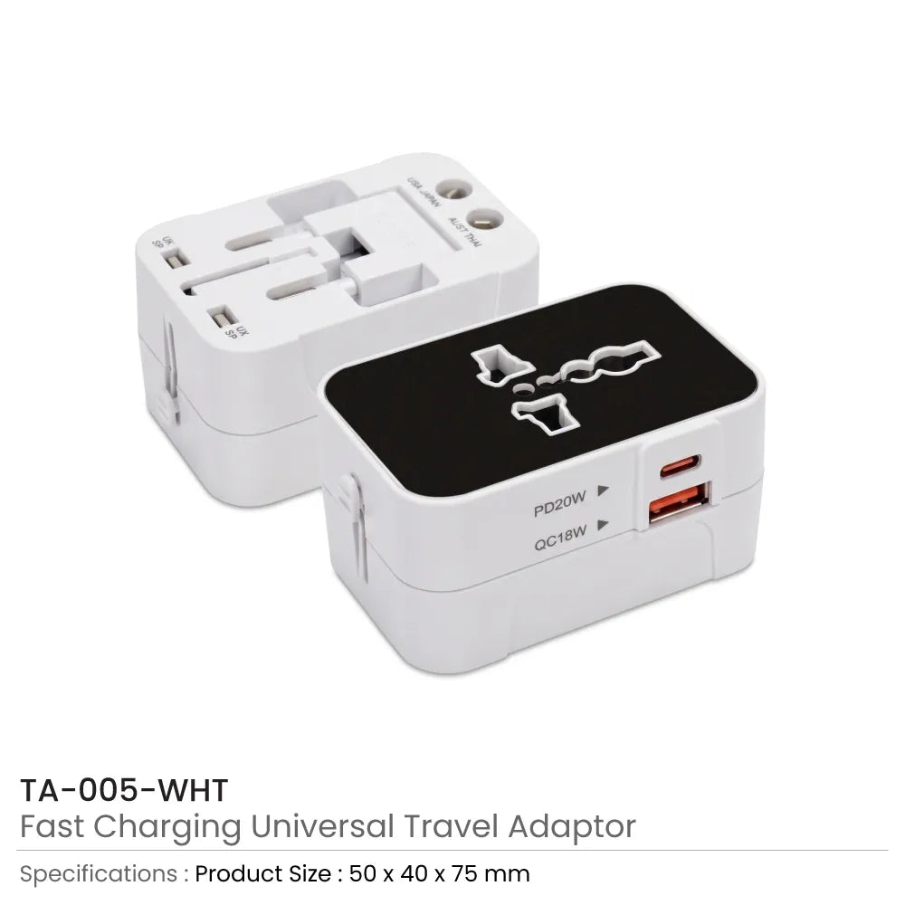 Fast Charging Universal Travel Adaptors 20W