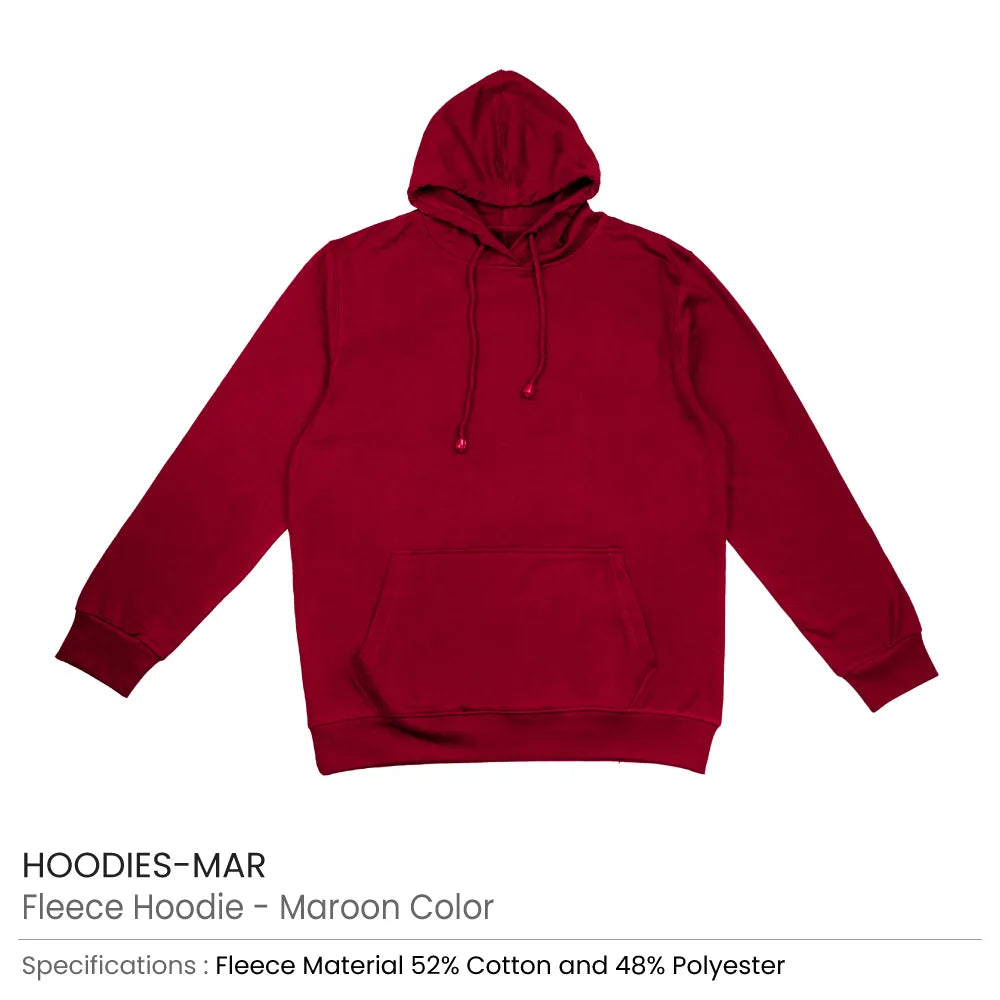 Fleece Hoodies Oversized Pullover in (S to 3XL) Sizes